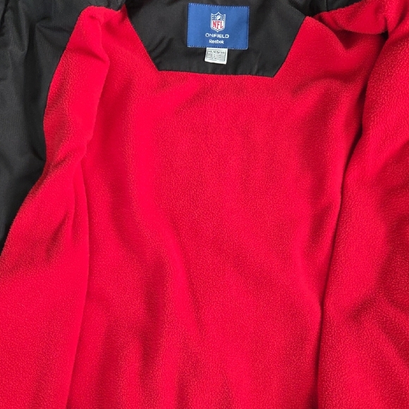 Reebok 49ers San Francisos Black and Red Hooded Windbreaker Winter Jacket - Picture 14 of 14